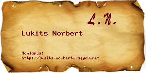 Lukits Norbert névjegykártya